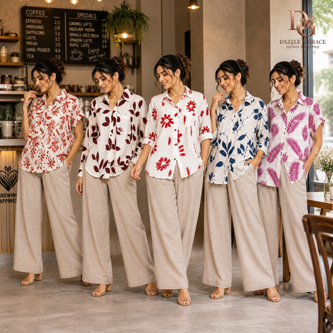 Thailand Leafy Print Casual Rayon Shirt — Bold Botanical Patterns in 5 Colours
