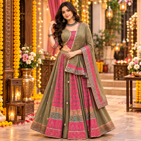 Garba Special Printed Chaniya Choli with Dupatta | Navratri Collection