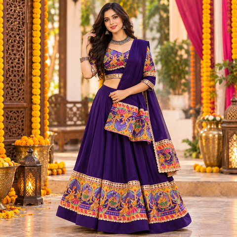 Garba Special Printed Chaniya Choli with Dupatta | Navratri Collection