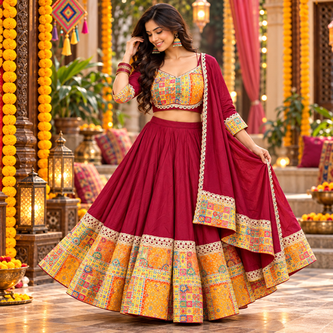 Garba Special Printed Chaniya Choli with Dupatta | Navratri Collection