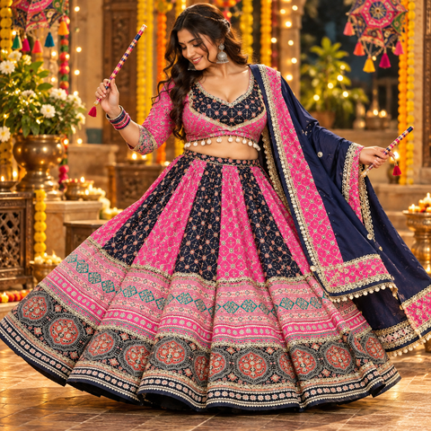 Garba Special Printed Chaniya Choli with Dupatta | Navratri Collection