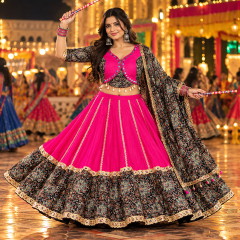 Garba Special Printed Chaniya Choli with Dupatta | Navratri Collection