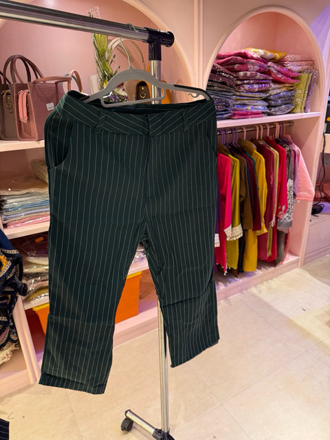 Striped Slim-Fit Pure Cotton Pants — Classic Stripes in 4 Elegant Colour Combinations