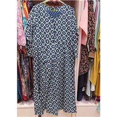 Indigo Blue & White Printed Salwar Suit with Dupatta | Casual Festive Ethnic Wear for Women