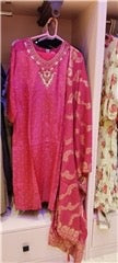 Rani Pink Zari Sequin Handwork Festive Kurta with Pant & Paisley Dupatta | 3-Piece Ethnic Set