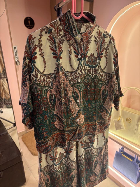 Ethnic-Inspired Printed Coord Set (Shirt + Pants)