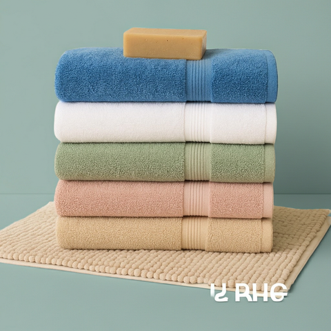 Bamboozla Organic Bamboo Fiber Bath Towel Set Big and Small