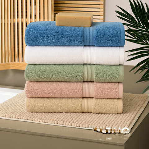 Bamboozla Organic Bamboo Fiber Bath Towel Set Big and Small