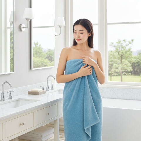 Bamboozla Organic Bamboo Fiber Bath Towel Set Big and Small